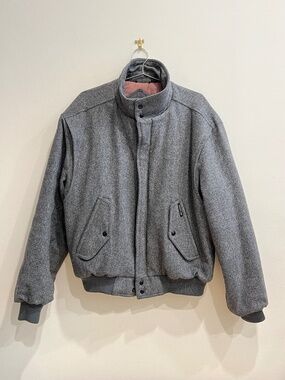 Members Only Vintage Wool Insulated Bomber Jacket Mens Large